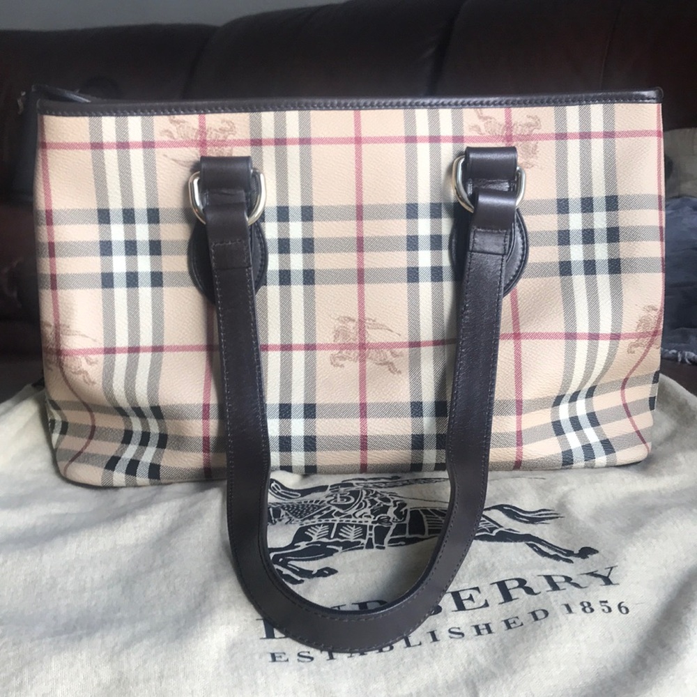 Burberry Haymarket Check Medium Regent Tote